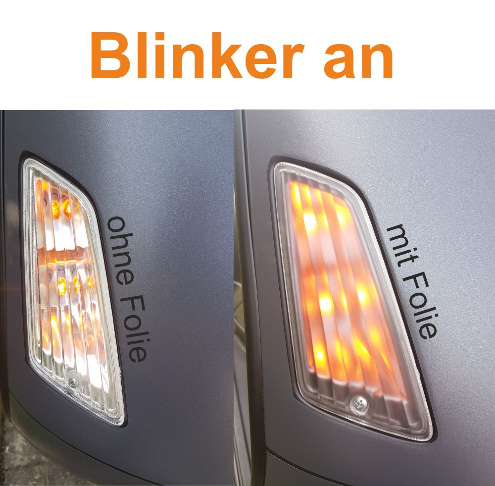 Tönungsfolie für Blinker GTS -*passgenau zugeschnitten-bis Bj. 2022, Schwarz  matt – Maju-Design