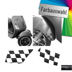 Flaggenmuster für Kotflügel, Vespa GTS, bis Bj. 2023