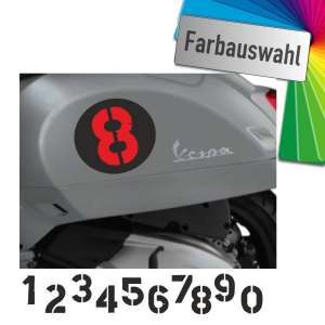 Wunschzahl Startnummer 2-farbig