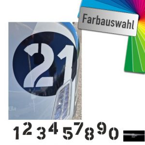 Zahl ausgeschnitten für Beinschild ab Bj.2024